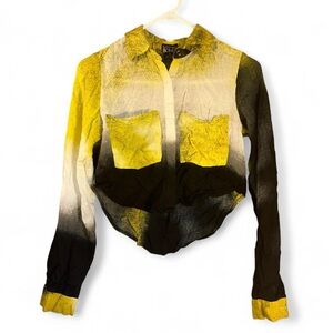 Y2K bohemian bones cropped long sleeve size XS